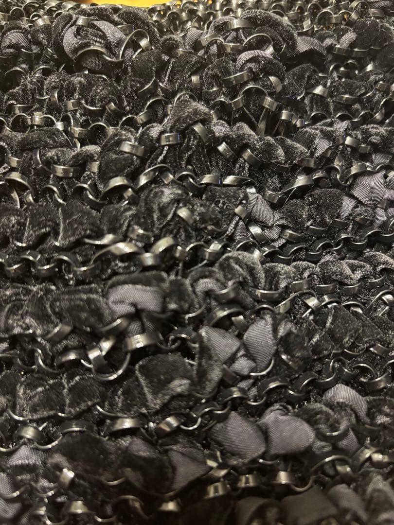 アンテプリマ　ワイヤーバッグ　ベロアミックス　チャーム付 ハンドバック