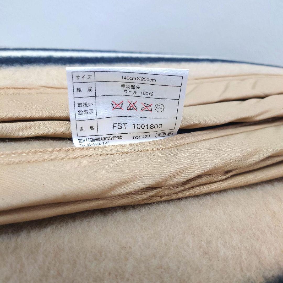 M0109B1 未使用★BURBERRY ウール毛布 140×220