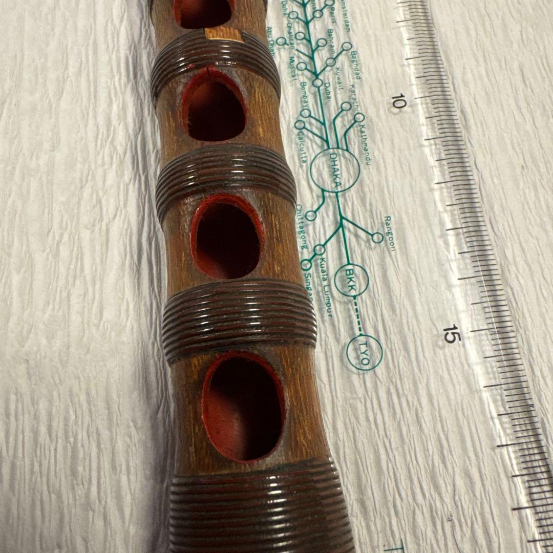 龍笛　雅楽煤竹　藤赤巻