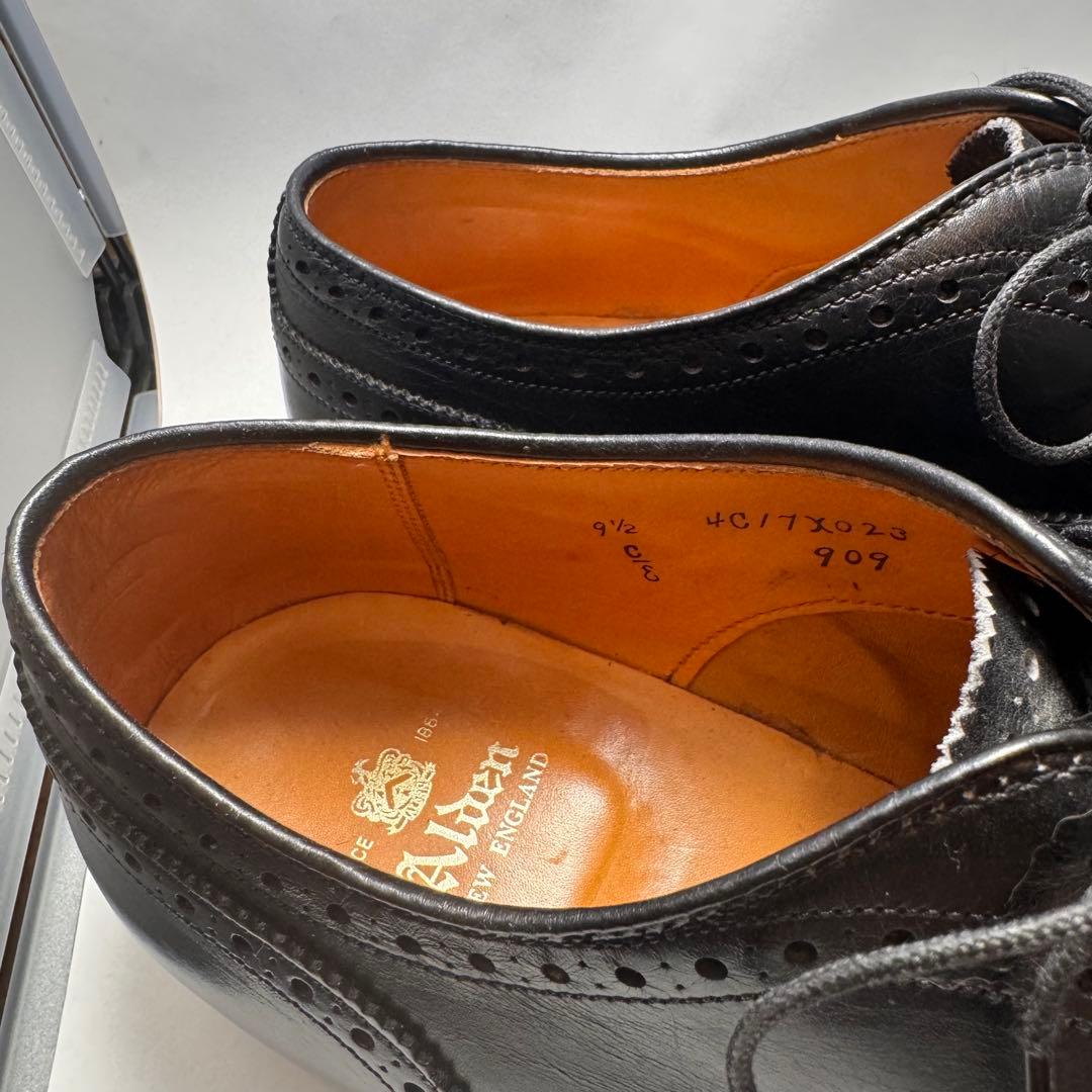 靴 Alden 909 Medallion Tip Bal US9.5E 27.5