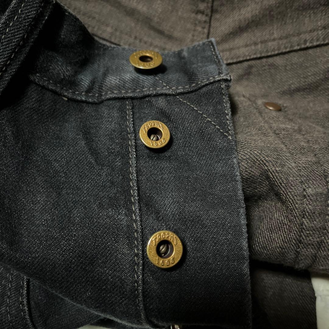 トロフィークロージングブラックダブルニーデニムＷ32