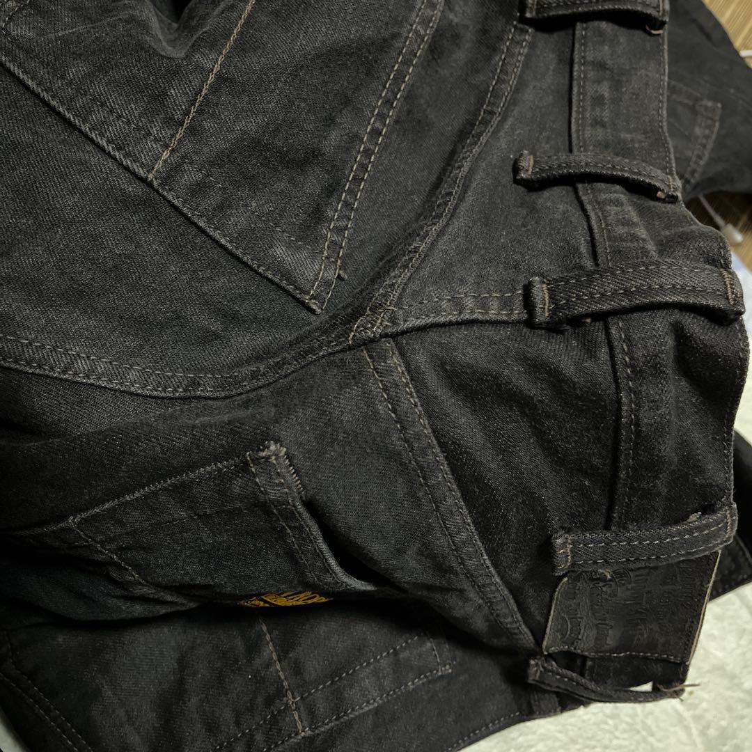トロフィークロージングブラックダブルニーデニムＷ32