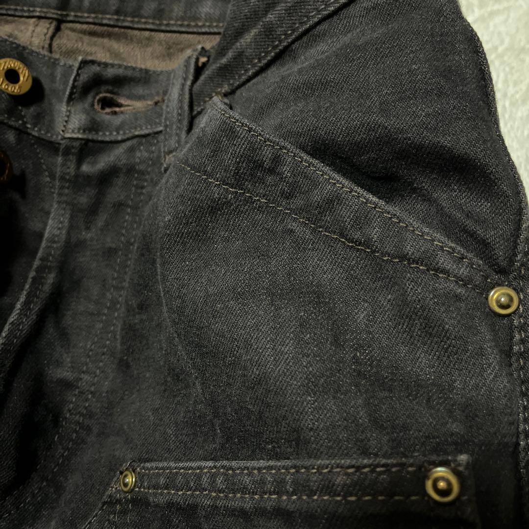 トロフィークロージングブラックダブルニーデニムＷ32