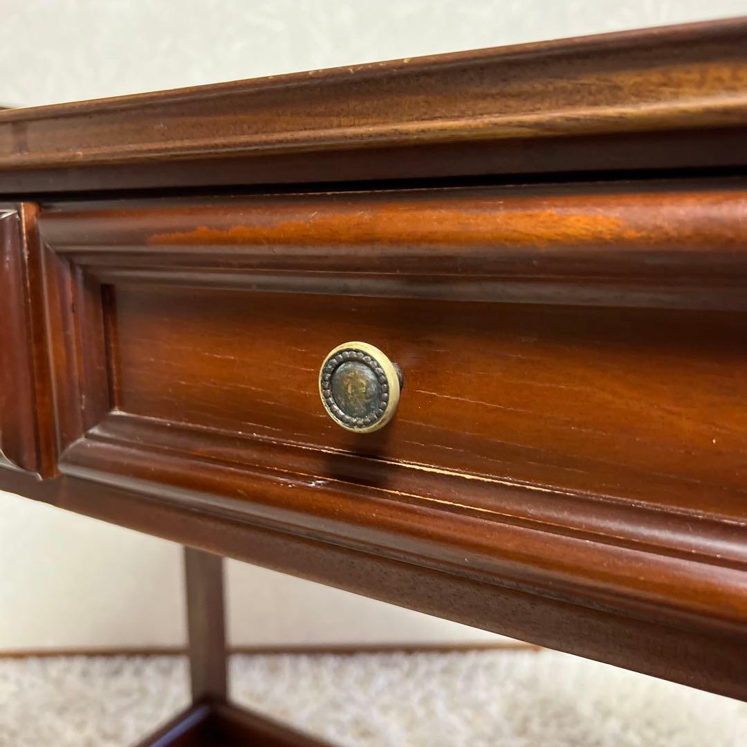 木製 アンティーク調 ワゴン キッチンワゴン　サイドワゴン キャスター レトロ