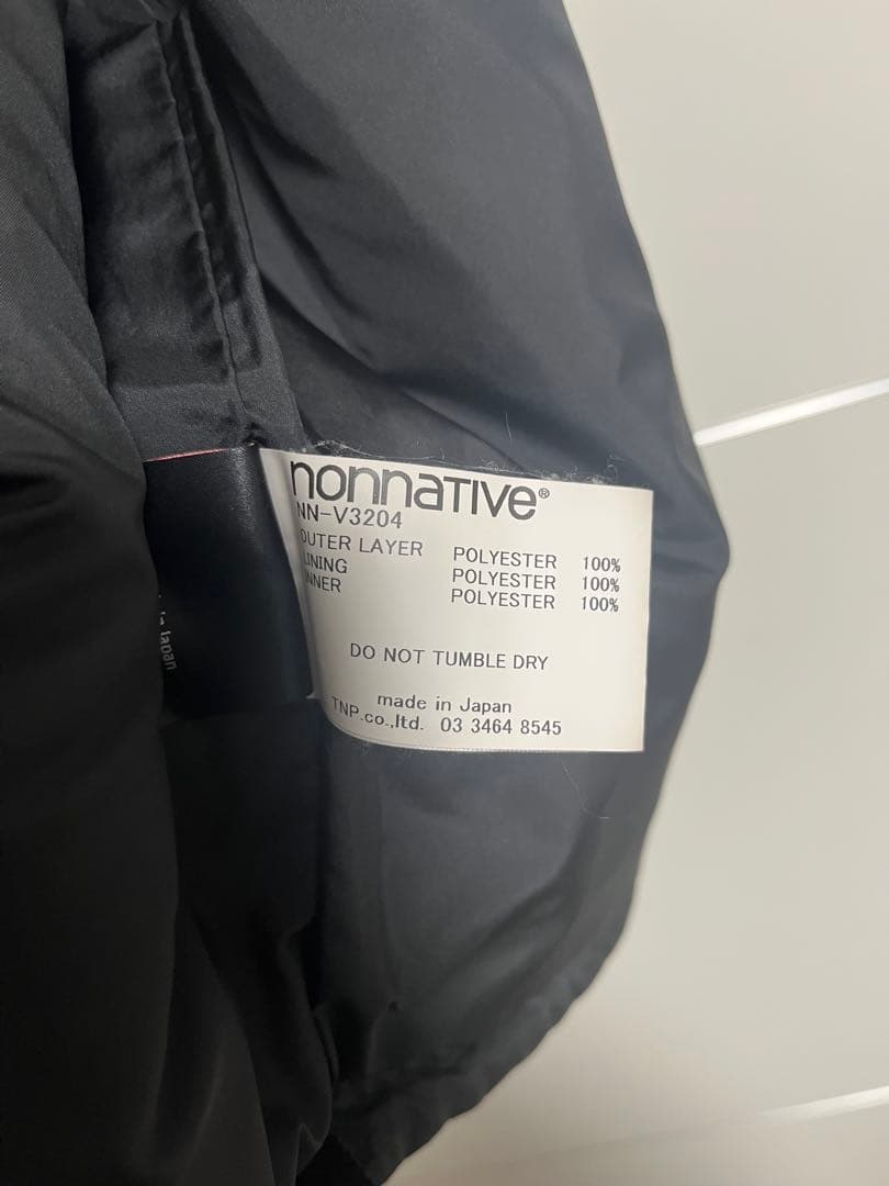 nonnative キルティングベスト サイズ2 黒 美品