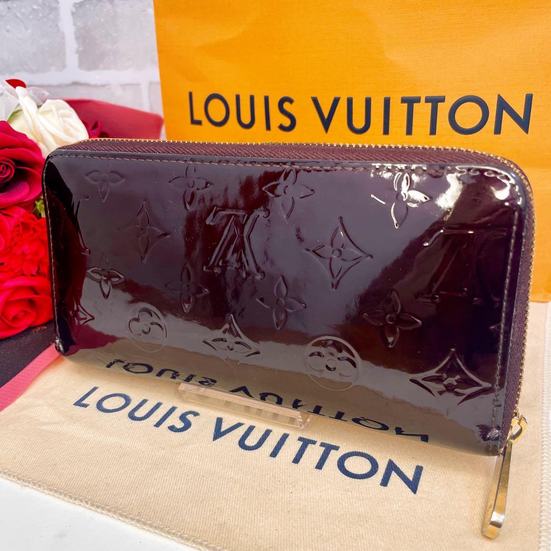 ✨超美品✨ヴィトン ジッピーウォレット ヴェルニ 長財布 ボルドー エナメル