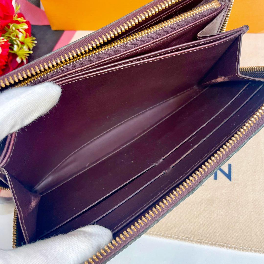✨超美品✨ヴィトン ジッピーウォレット ヴェルニ 長財布 ボルドー エナメル