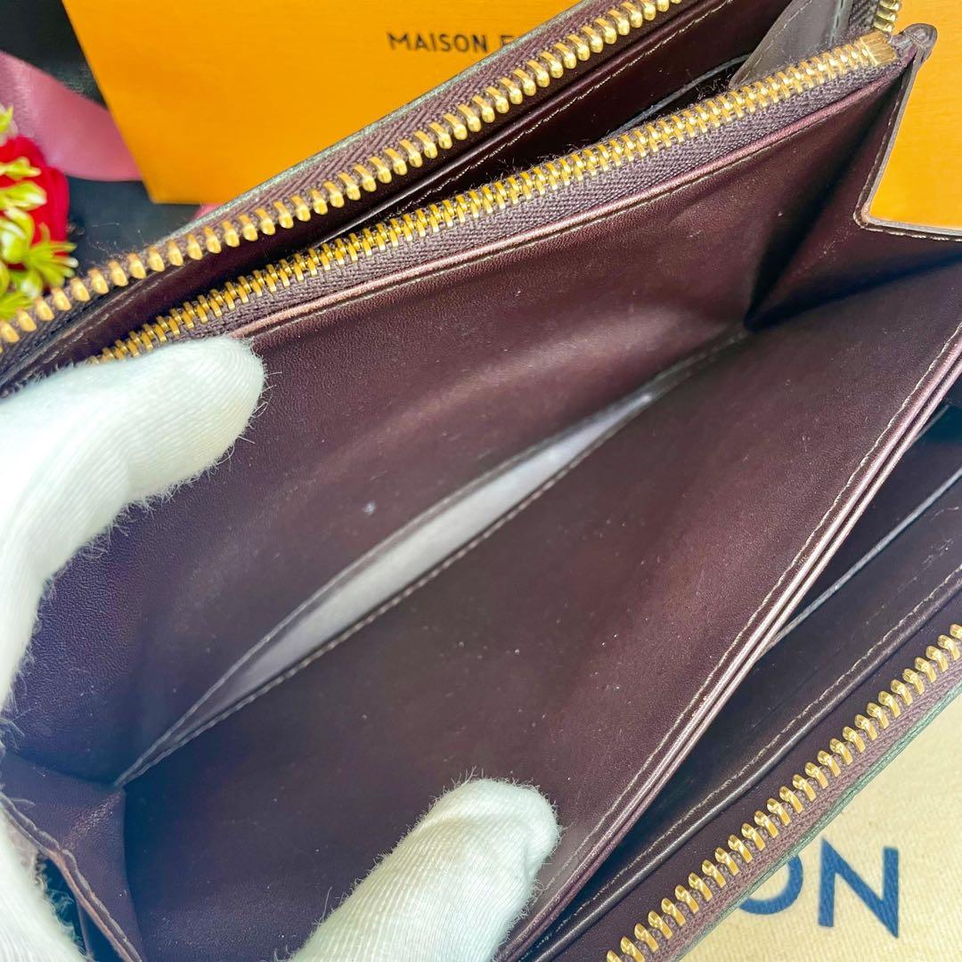 ✨超美品✨ヴィトン ジッピーウォレット ヴェルニ 長財布 ボルドー エナメル