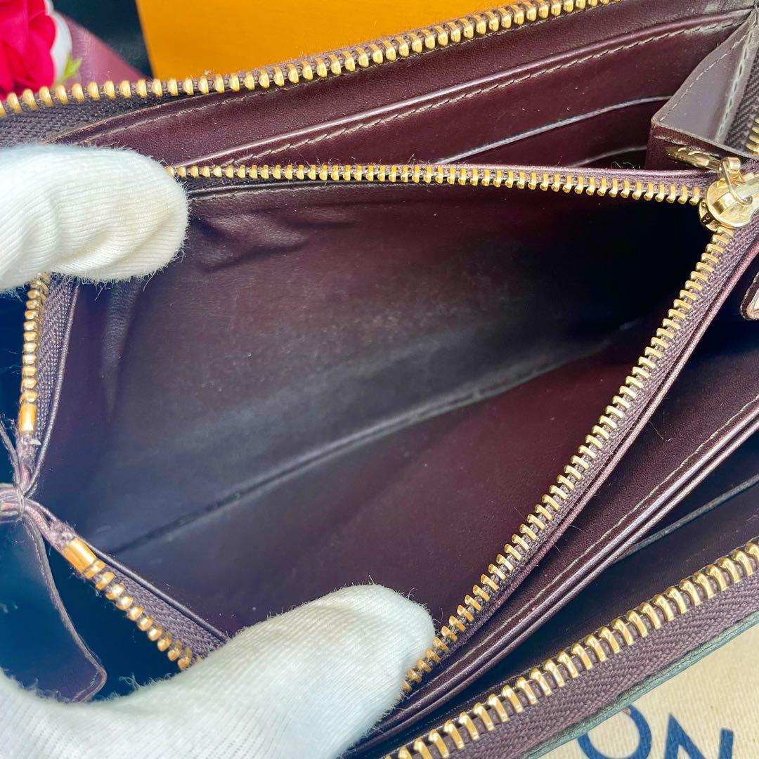 ✨超美品✨ヴィトン ジッピーウォレット ヴェルニ 長財布 ボルドー エナメル