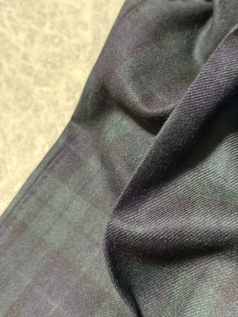 AMBROSI アンブロージ ウール スラックス パンツ チェック 総柄 XL