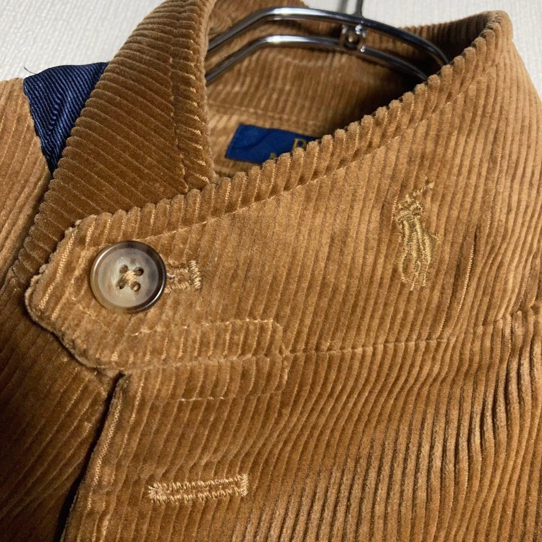 RALPH LAUREN テーラードジャケット 太畝コーデュロイ 刺繍ロゴ M.
