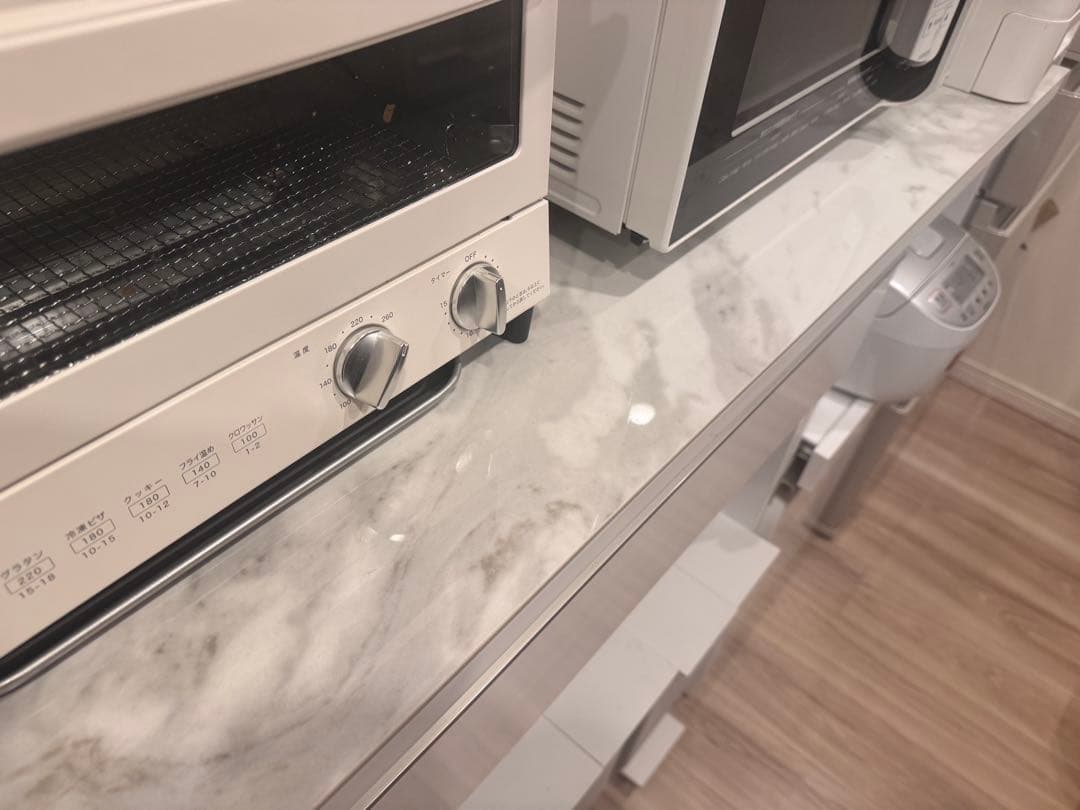 ニトリ キッチンボード　食器棚 リガーレ120センチ　大理石調