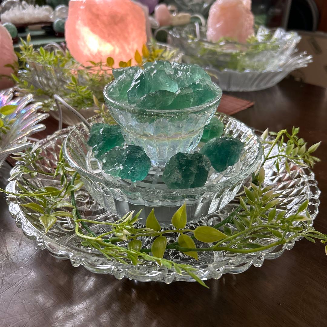 ✨破格✨絶品‼️フローライト⭐︎噴水⭐︎天然石⭐︎ファウンテン⭐︎風水⭐︎癒し⭐︎水流⭐︎秘蔵品
