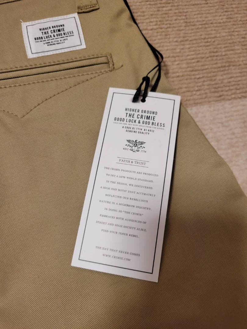 【新品未使用】CRIMIE【クライミー】 LEXチノストレッチパンツ