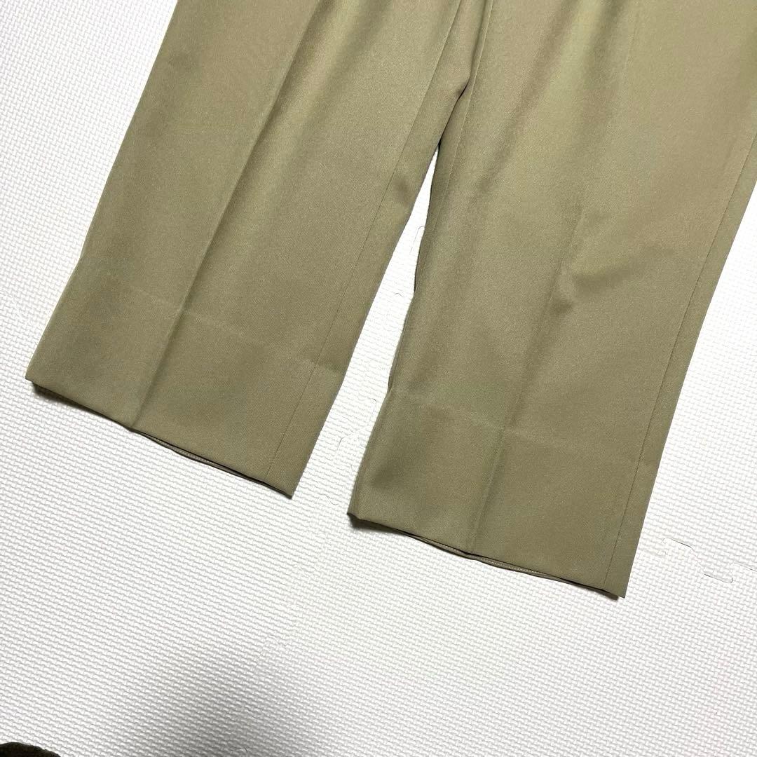 美品 NEAT ニート 2タックスラックス ライトグリーン 50 ポリエステル綿