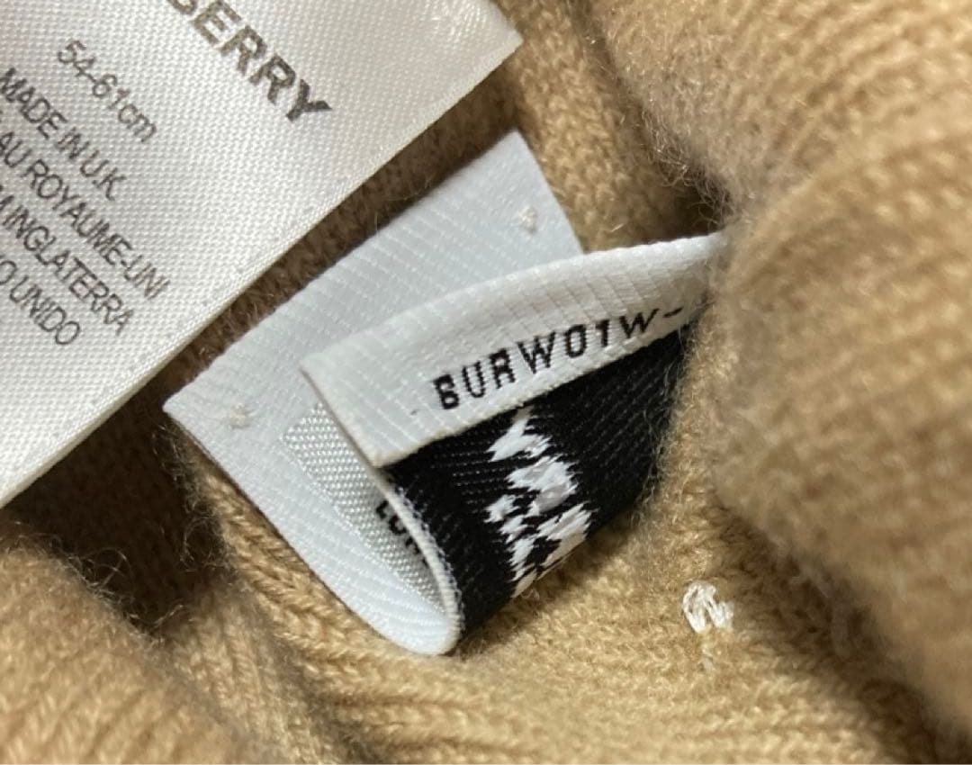 2月7日中まで　美品　バーバリー　BURBERRY ニット帽　ビーニー　帽子