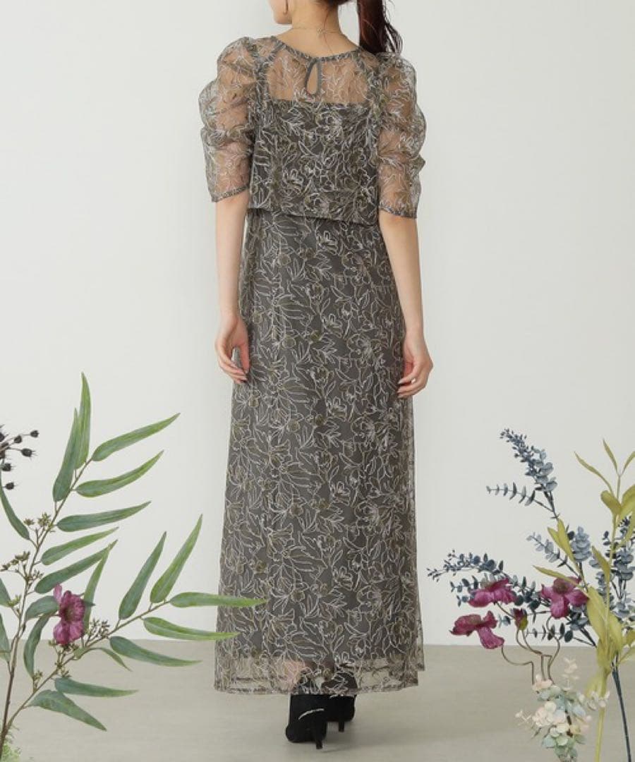 ＊試着のみ美品＊ kana 花柄刺繍 レースボレロ キャミワンピース ２点セット