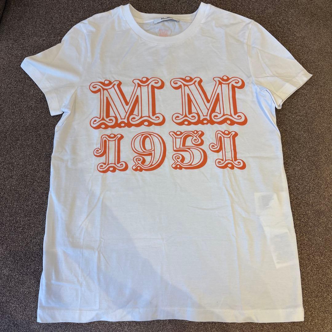 Maxmara オレンジ色ロゴTシャツ　サイズS