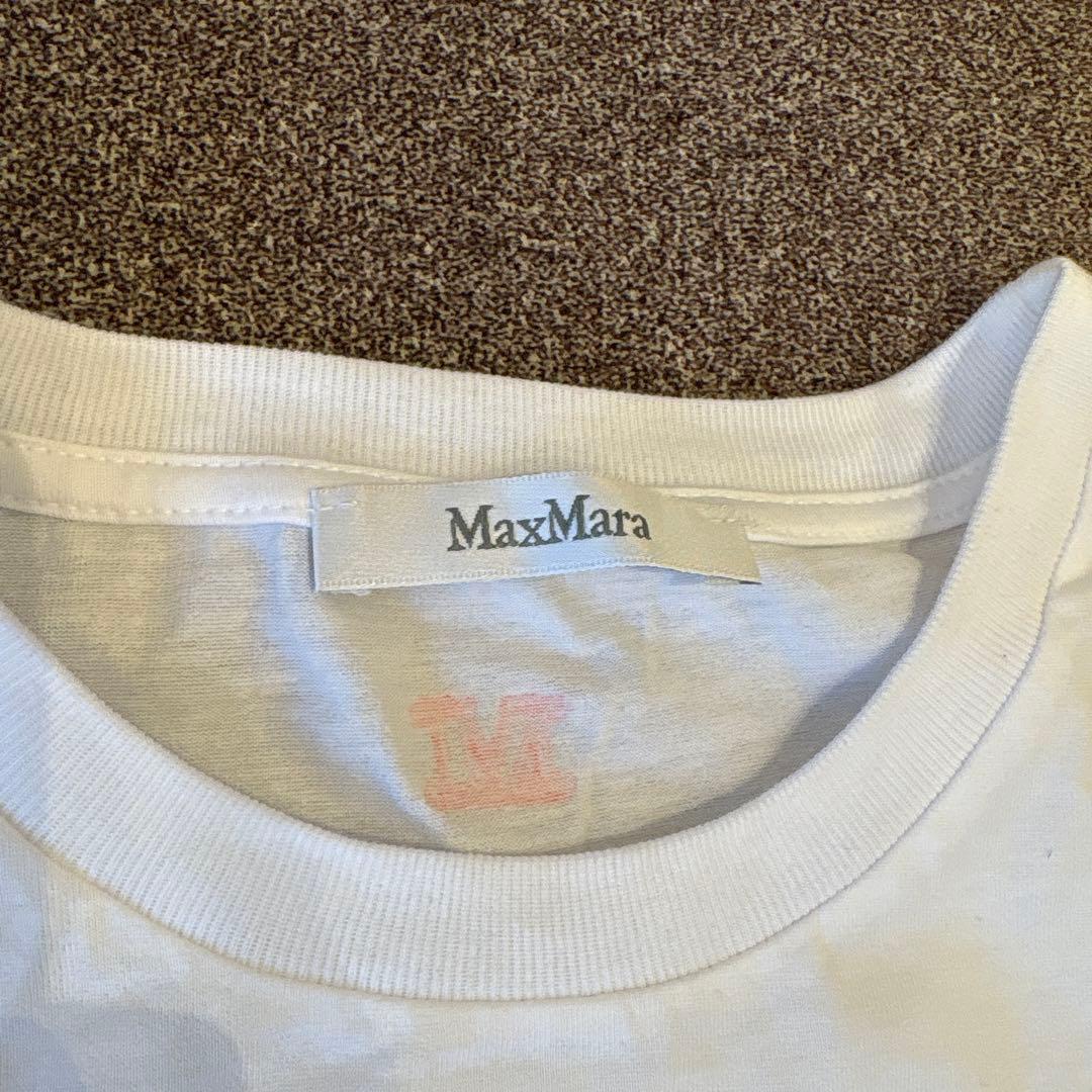 Maxmara オレンジ色ロゴTシャツ　サイズS