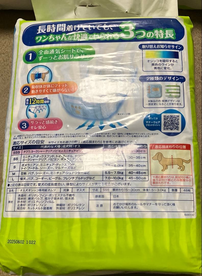 マナーウェアSSSサイズ✖️5個