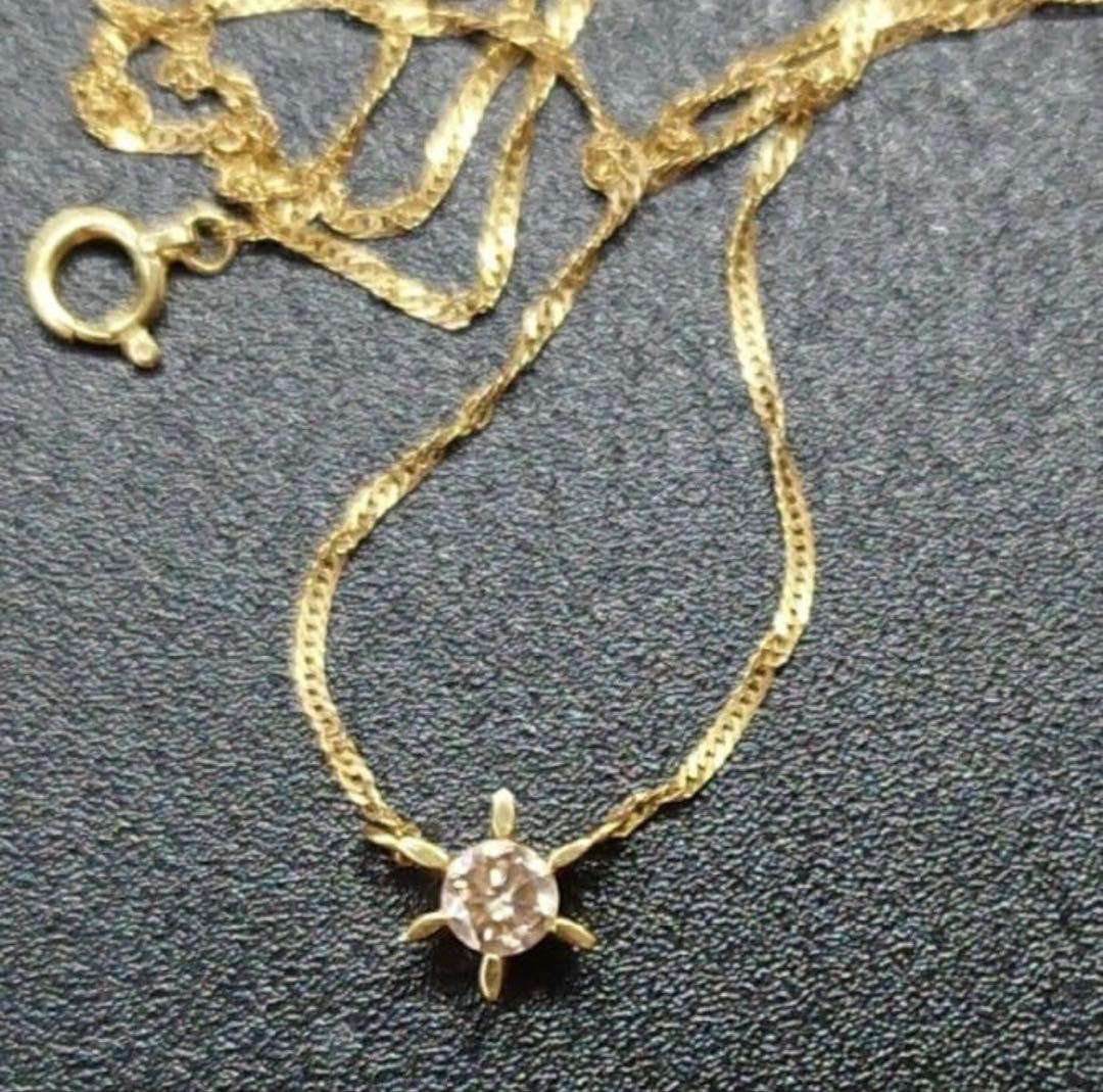 k18天然ブラウンダイヤモンドネックレス