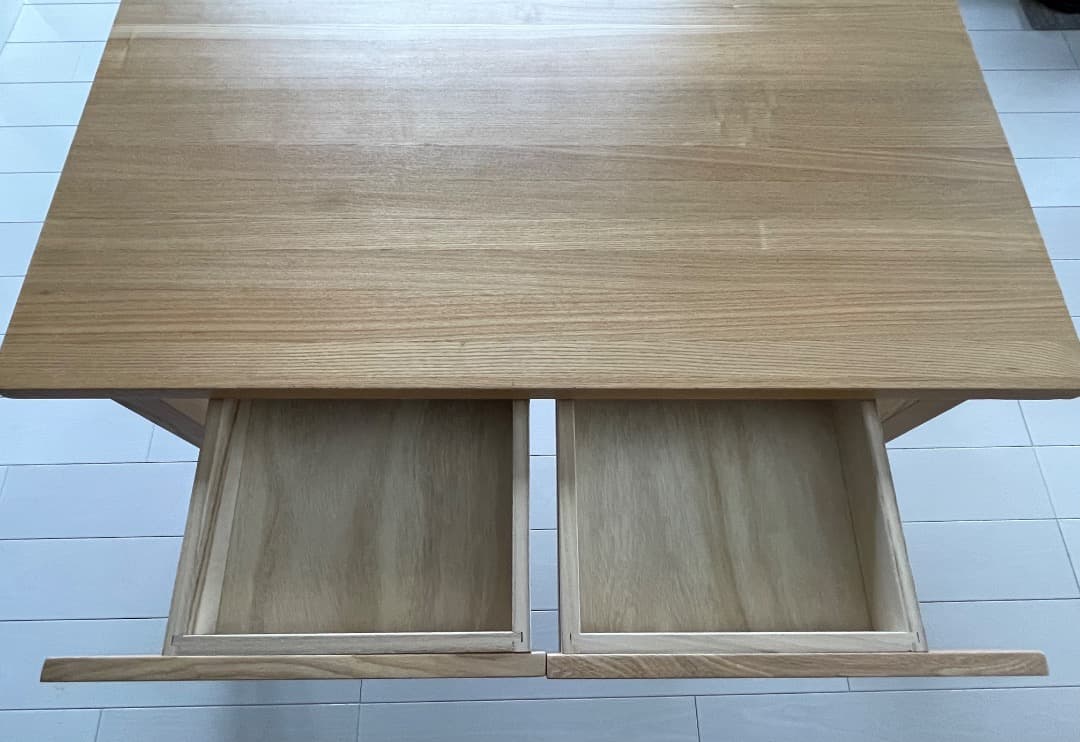 無印良品　ローテーブル　タモ材