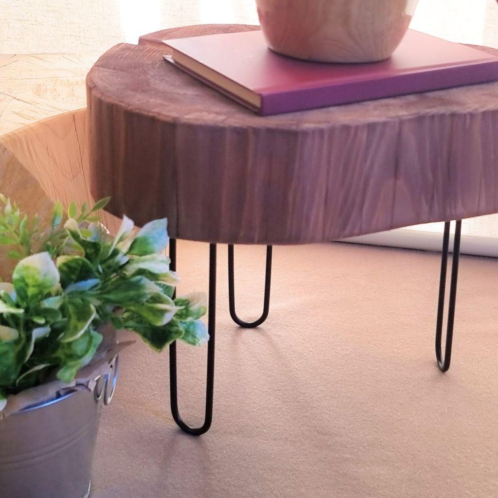 【専用】ナチュラルウッドのアイアンレッグテーブル エイジング塗装