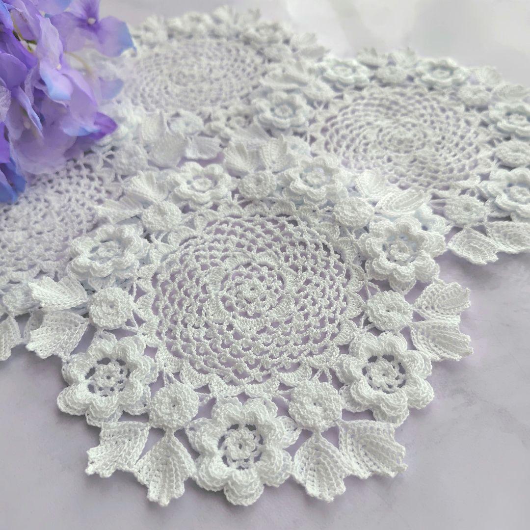 ❈Handmade❈　レース編み　☆スモールフラワー☆　☆アイリッシュドイリー☆