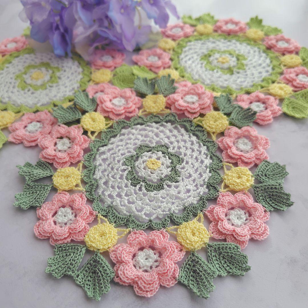 ❈Handmade❈　レース編み　☆スモールフラワー☆　☆アイリッシュドイリー☆