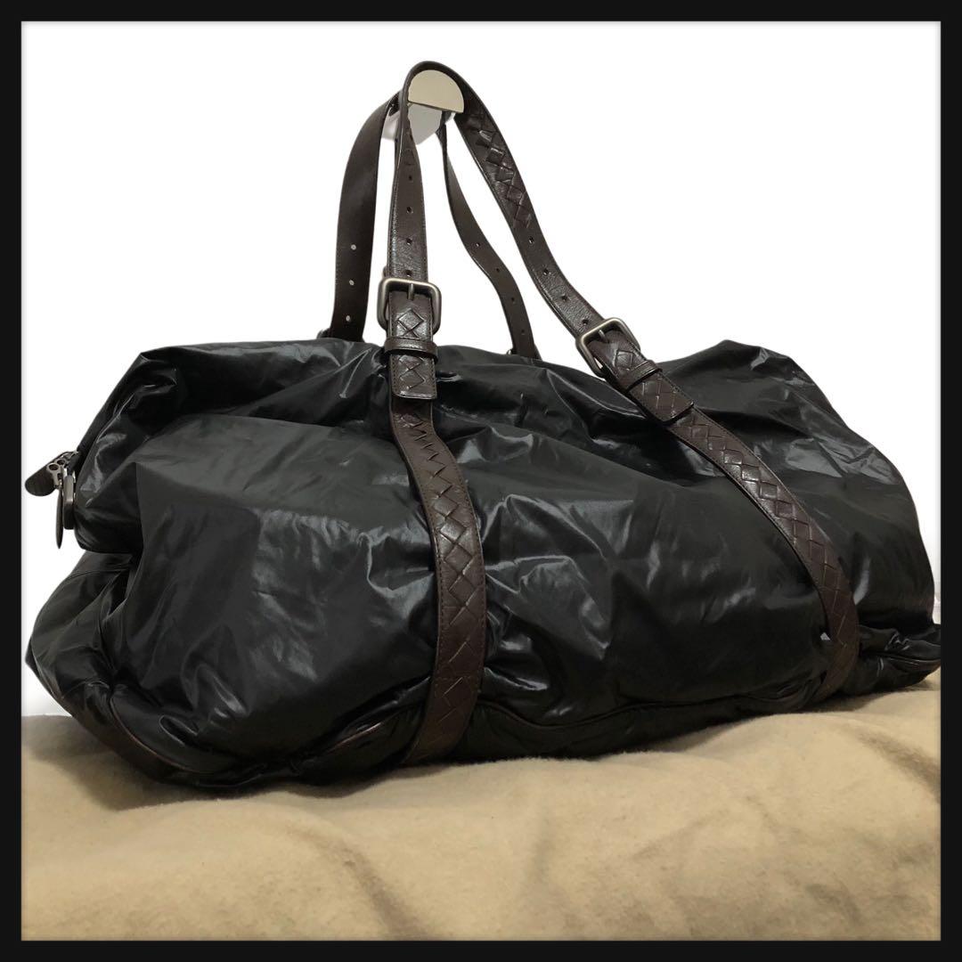 ボッテガヴェネタ　イントレチャート　ナイロン　ボストンバッグ　メンズ　174