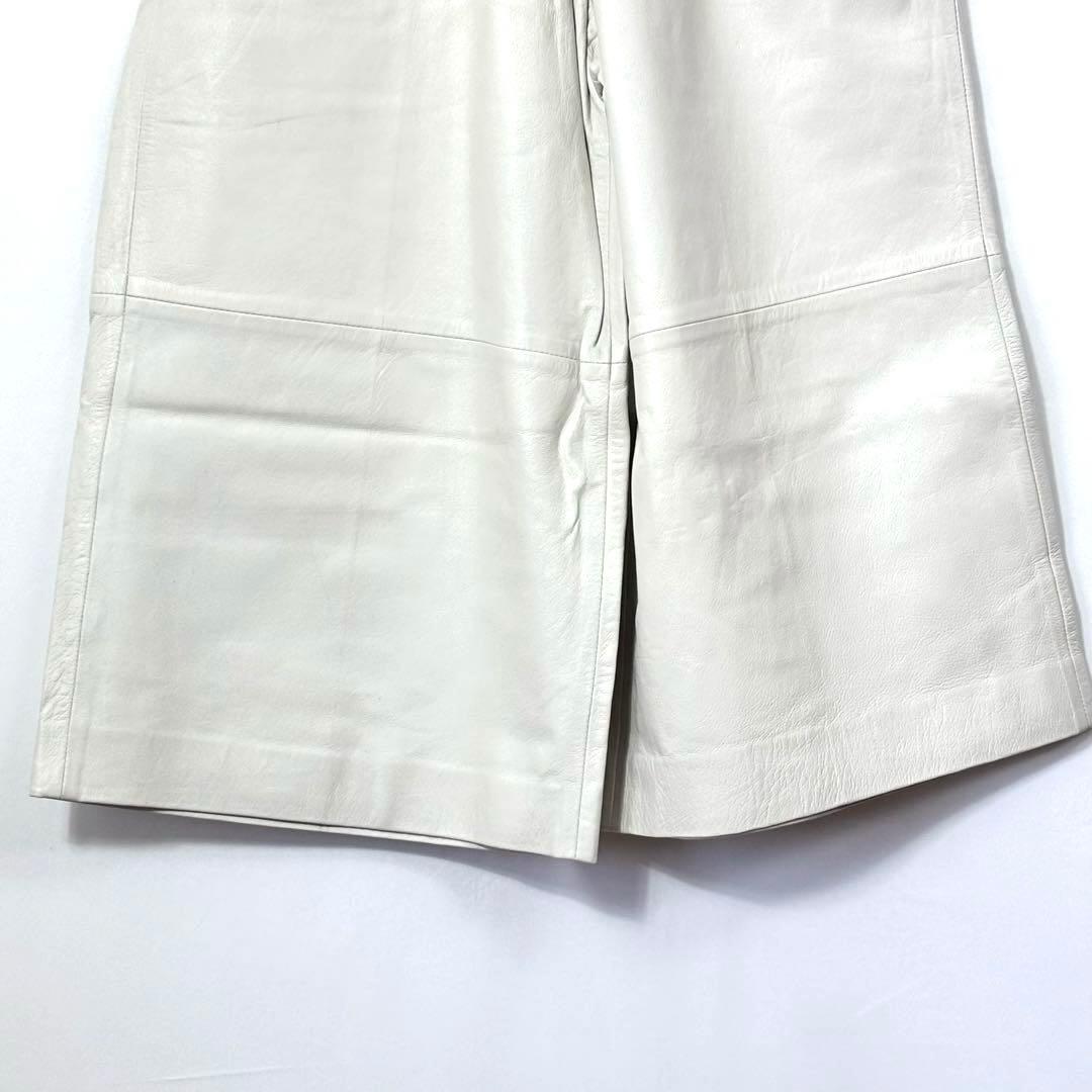 【タグ付き】美品 ドーマ DOMA 羊革 ラムレザー ガウチョパンツ ワイドXS