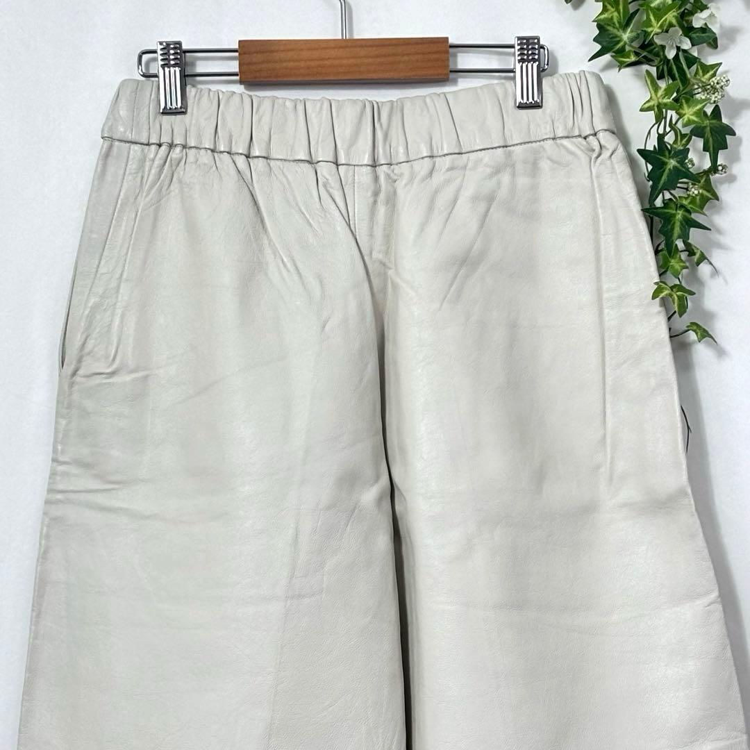 【タグ付き】美品 ドーマ DOMA 羊革 ラムレザー ガウチョパンツ ワイドXS