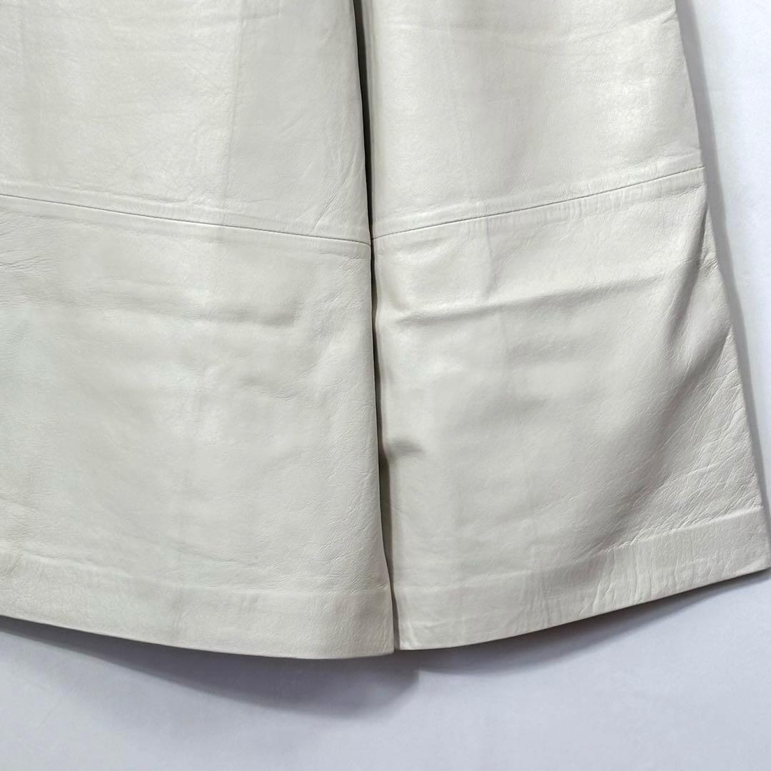 【タグ付き】美品 ドーマ DOMA 羊革 ラムレザー ガウチョパンツ ワイドXS