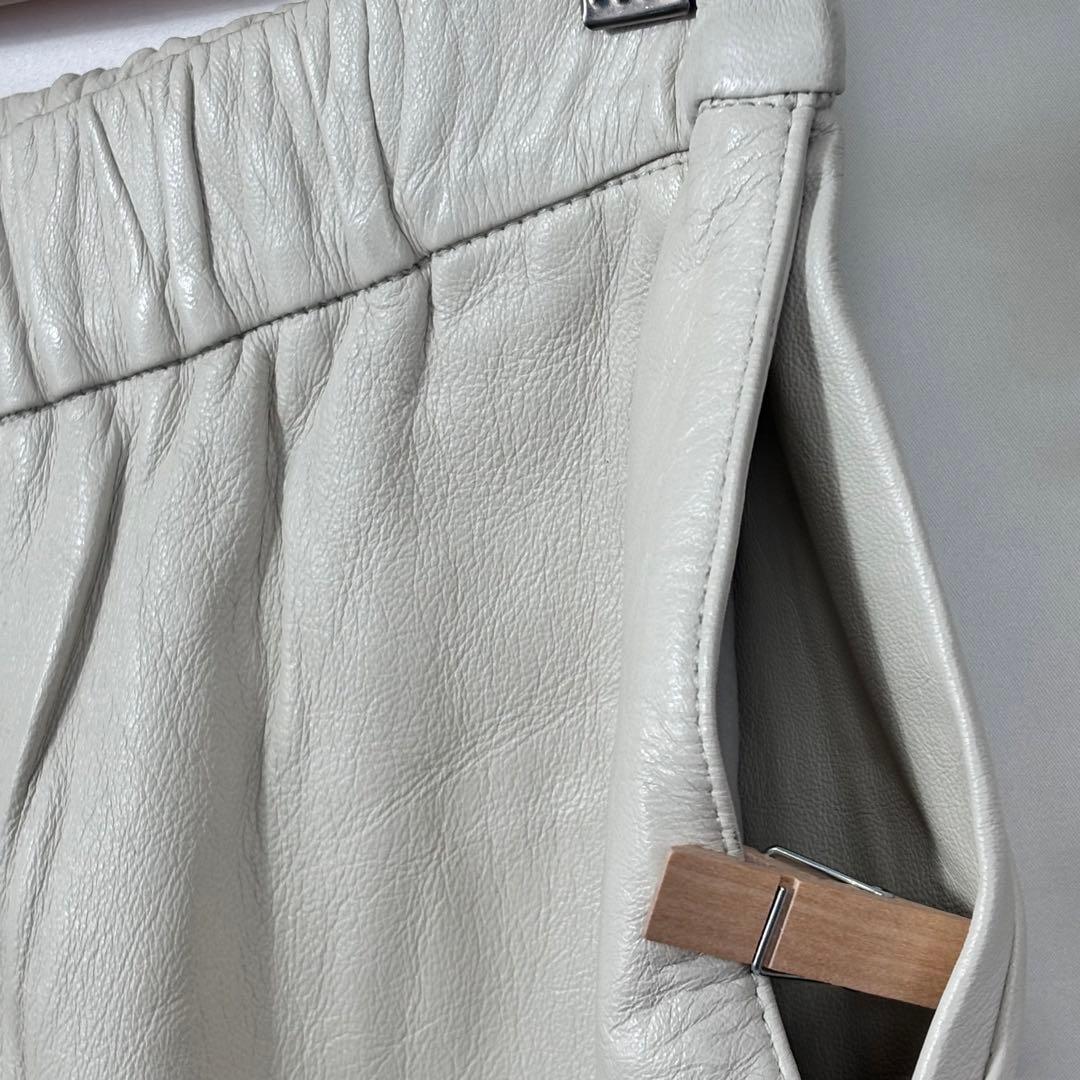 【タグ付き】美品 ドーマ DOMA 羊革 ラムレザー ガウチョパンツ ワイドXS