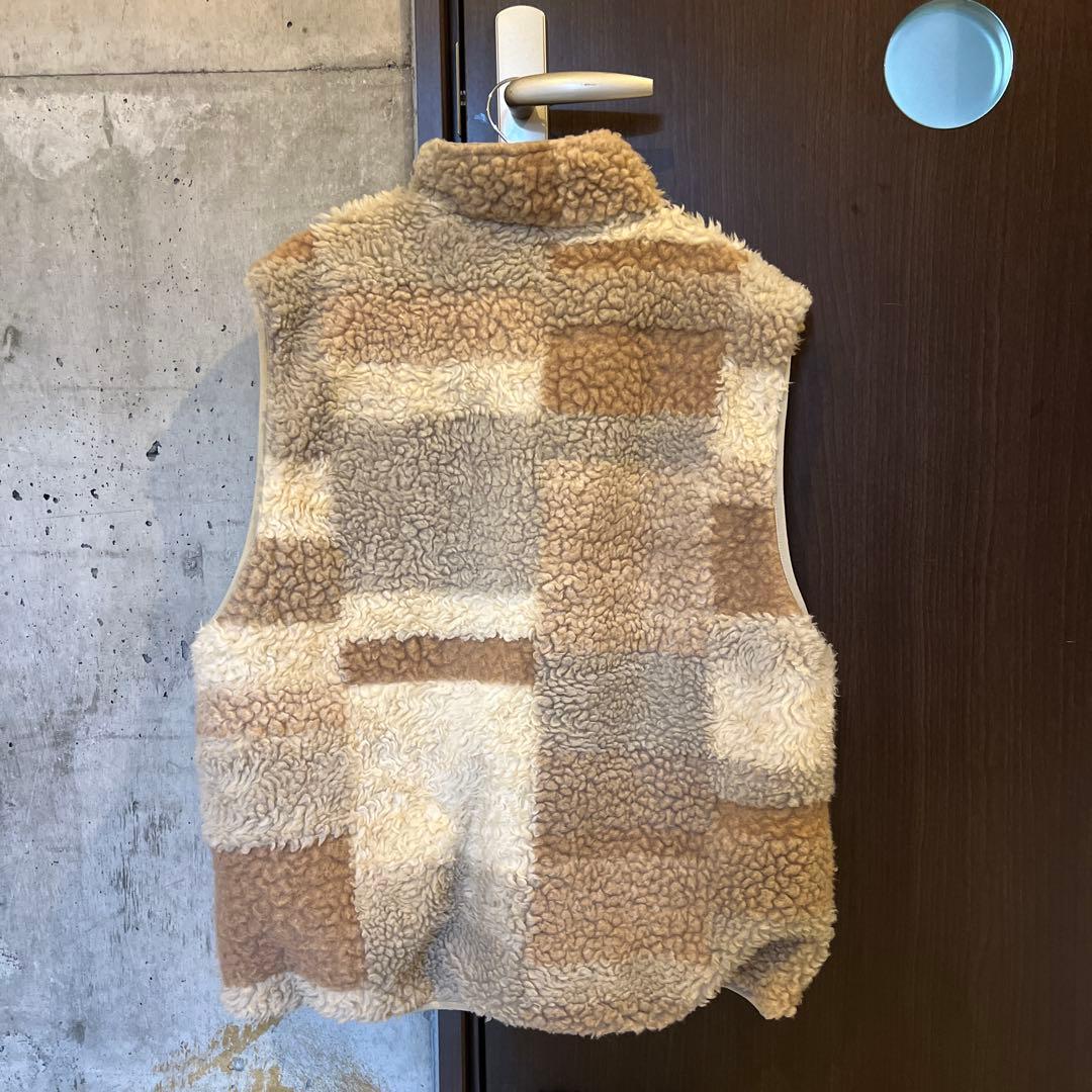 STUSSY ステューシー カラーブロック リバーシブル ベスト ボアフリース