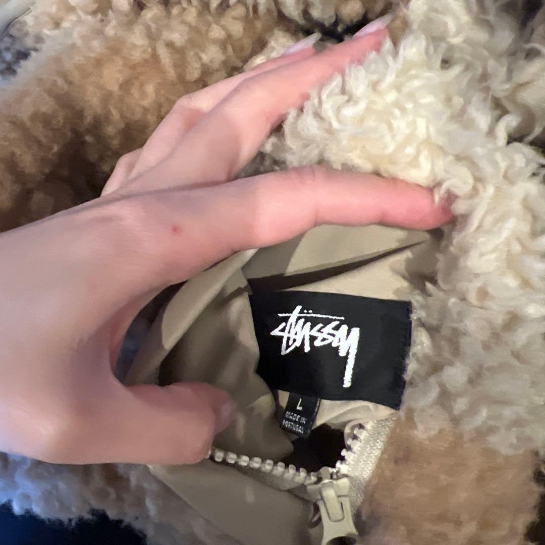 STUSSY ステューシー カラーブロック リバーシブル ベスト ボアフリース