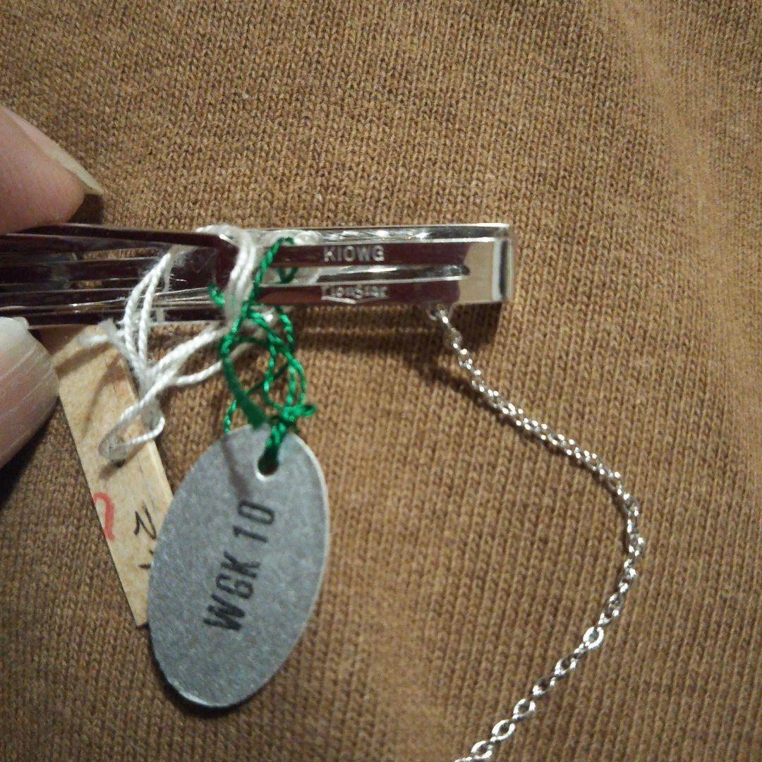 オパール ネクタイピン ホワイトゴールド K10WG タイピン ビンテージ