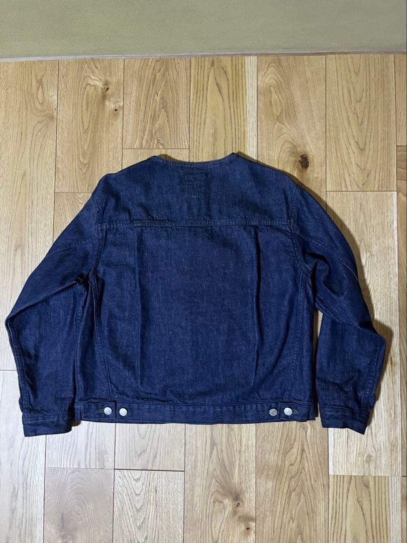 【お値下げ‼️】アトリエナルセ コットンデニム ノーカラー ジャケット