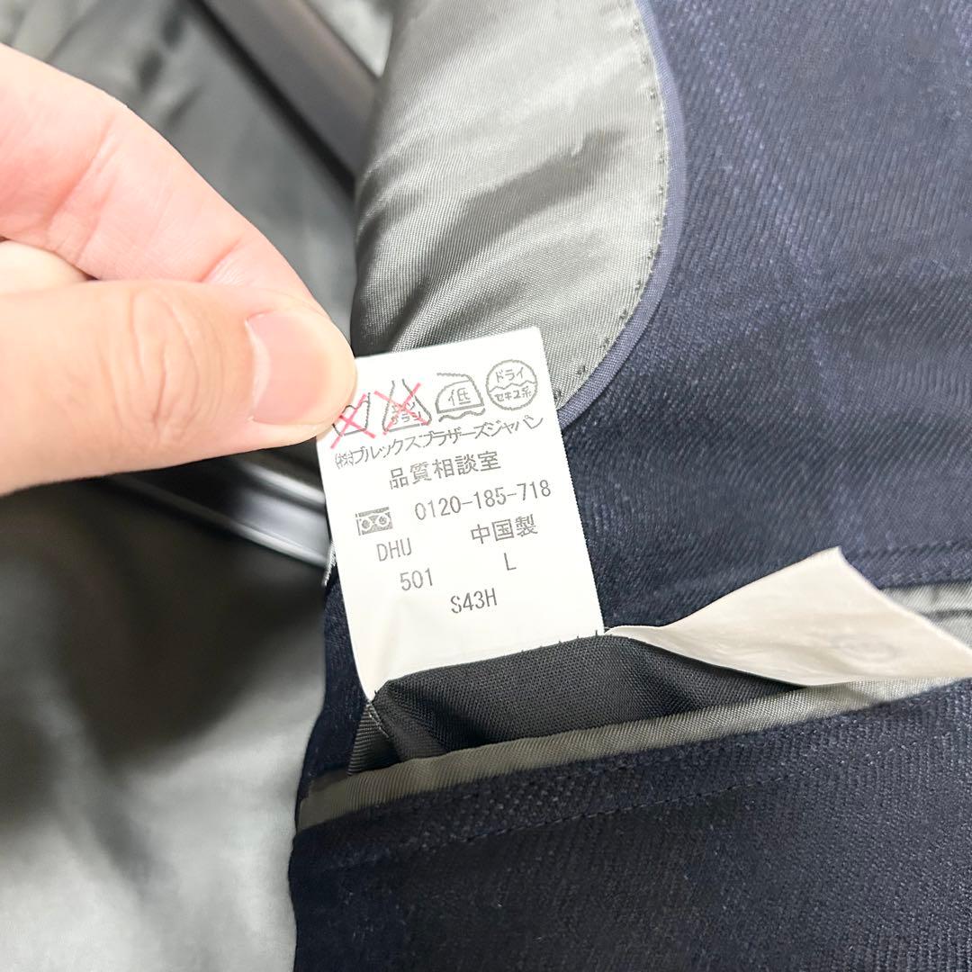 美品　ブルックスブラザーズ　マディソン　ネイビー　テーラードジャケット　カシミヤ