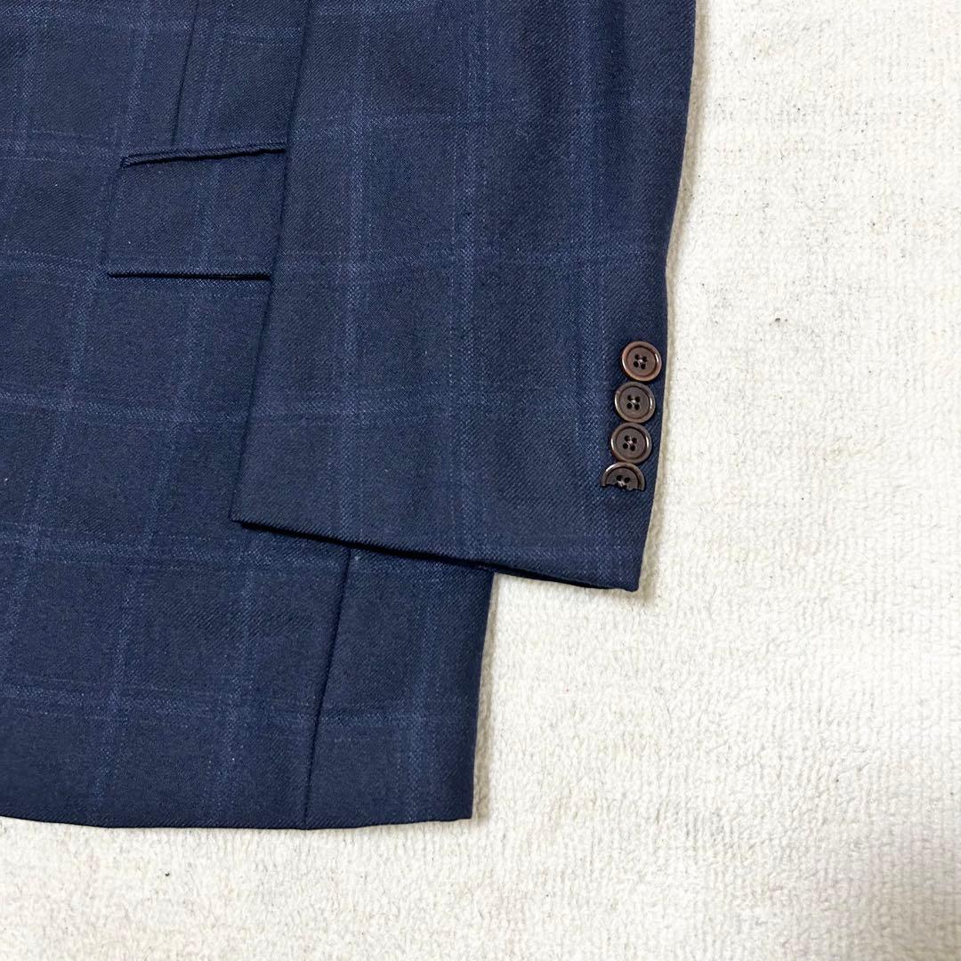 美品　ブルックスブラザーズ　マディソン　ネイビー　テーラードジャケット　カシミヤ