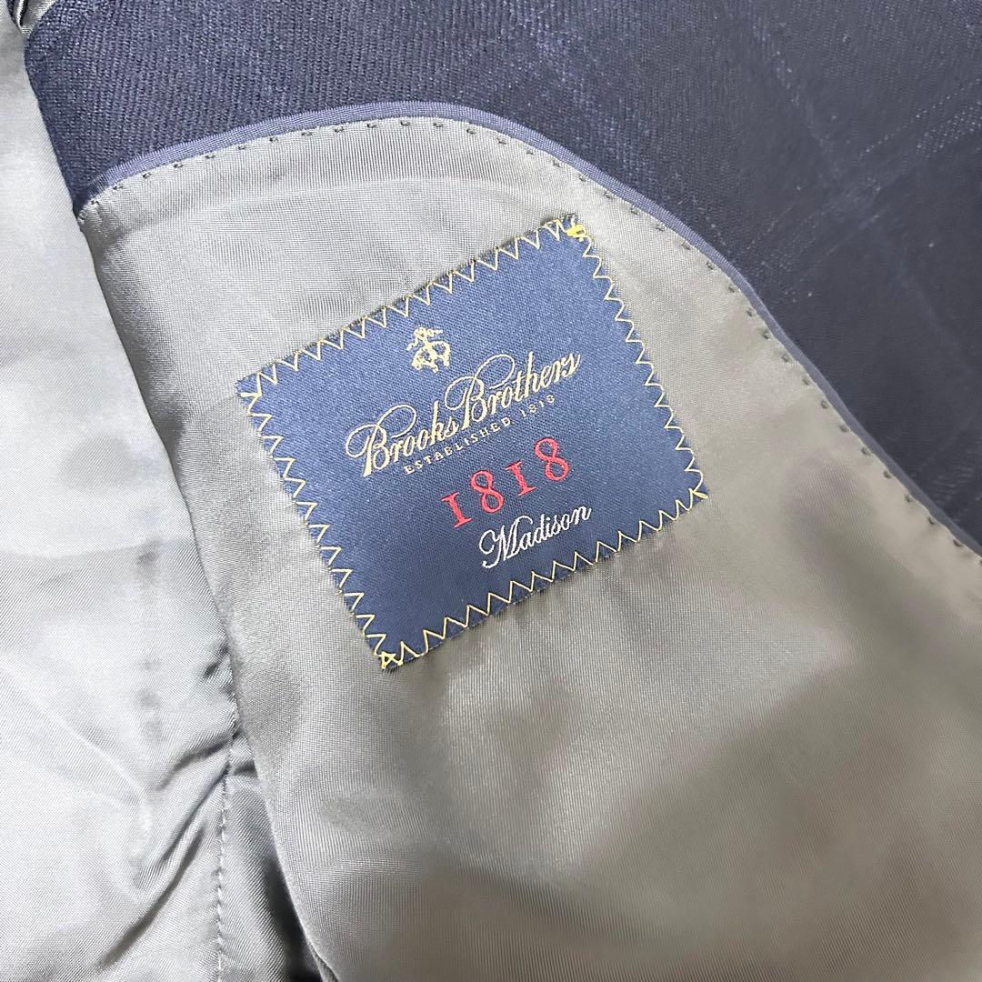 美品　ブルックスブラザーズ　マディソン　ネイビー　テーラードジャケット　カシミヤ