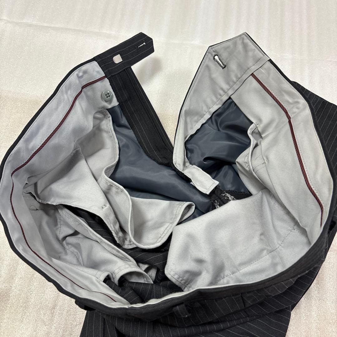 美品✨AB7 大きいサイズ イギリス高級生地 グレーストライプ セットアップ