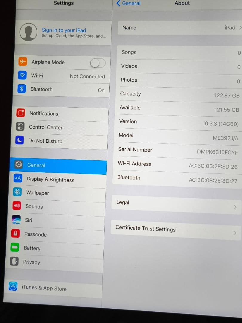 ipad 第四世代　128ギガ　本体箱付き　ほぼ未使用