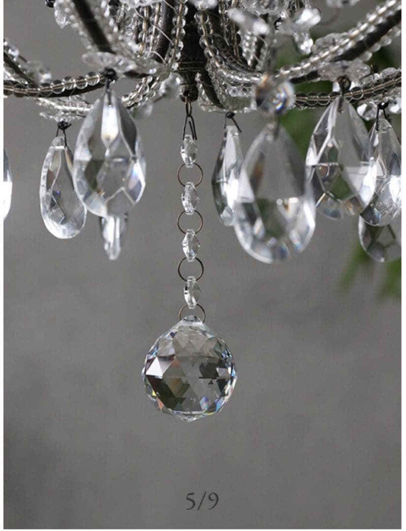 【専用】サラグレース シャンデリア 1灯Juliaシャビーグレー LED