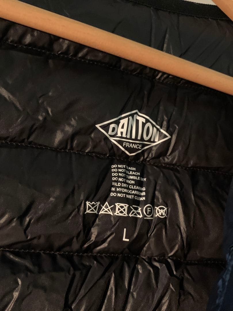 美品 DANTON Crewneck Down Black L