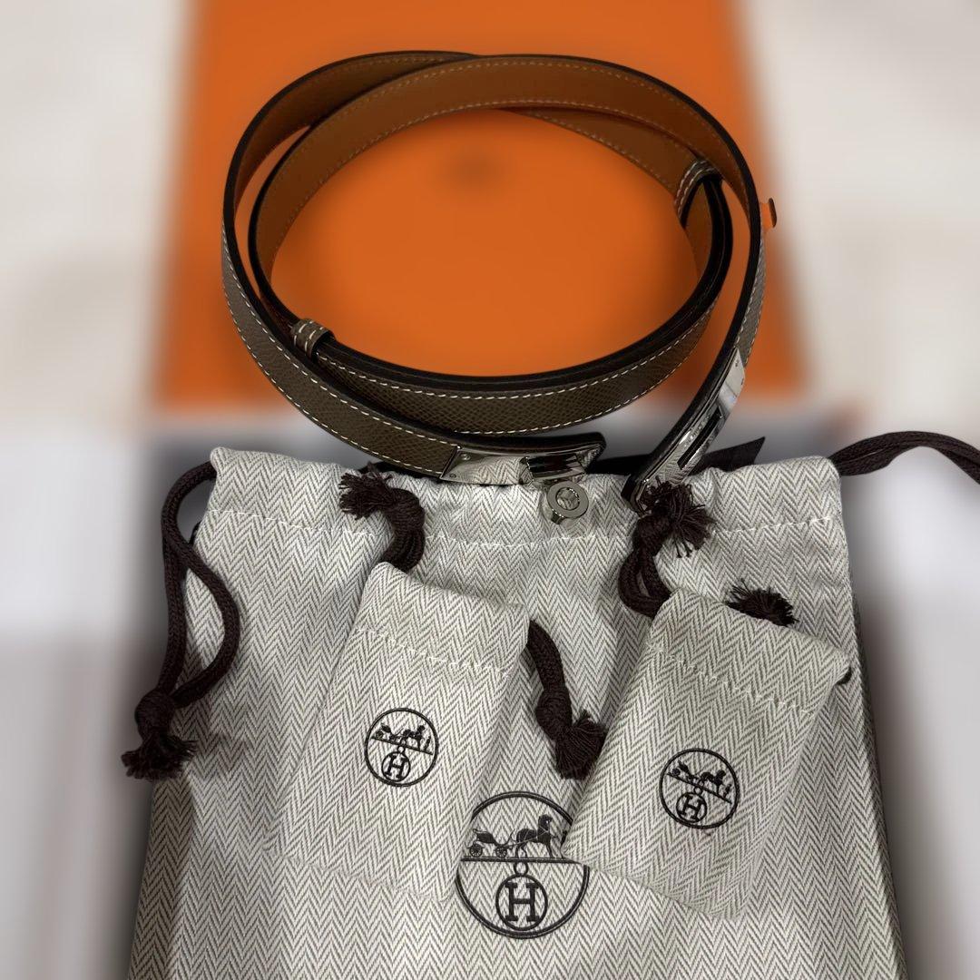 エルメス　ケリーベルト　エトゥープ