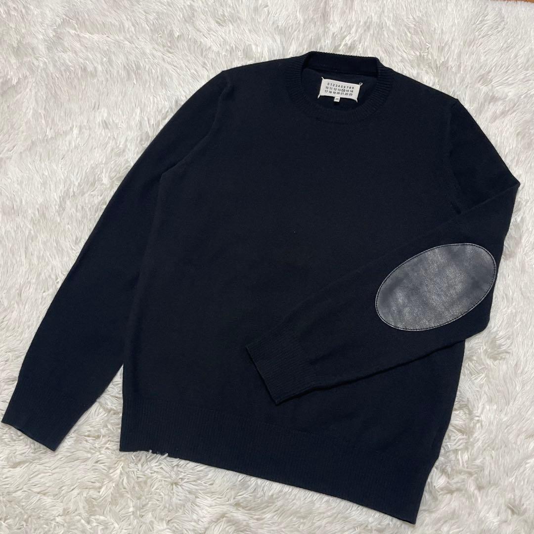 マルジェラ 2016AW エルボーパッチ ウール ニット ブラック Mサイズ