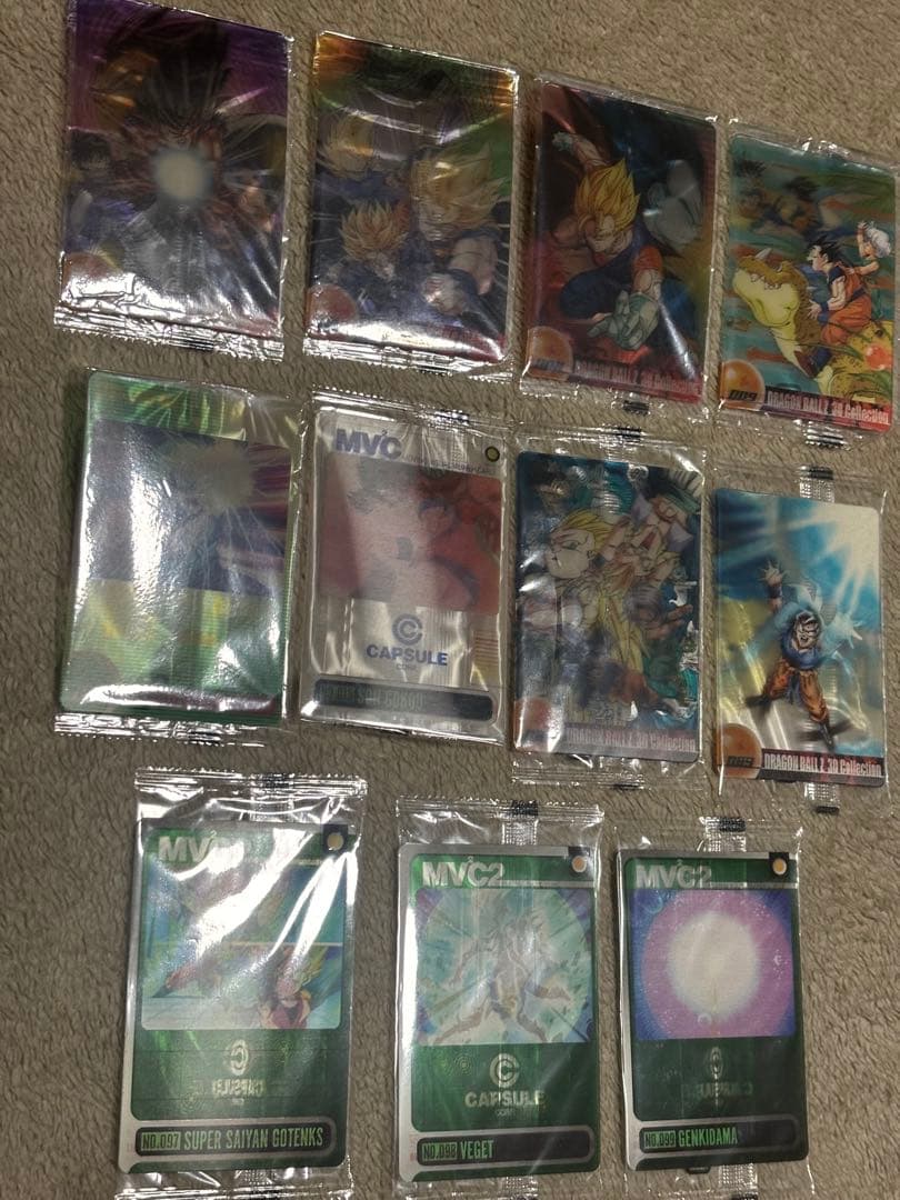 ドラゴンボール　森永ウエハースカード　3Dカード11枚【未開封】　希少品