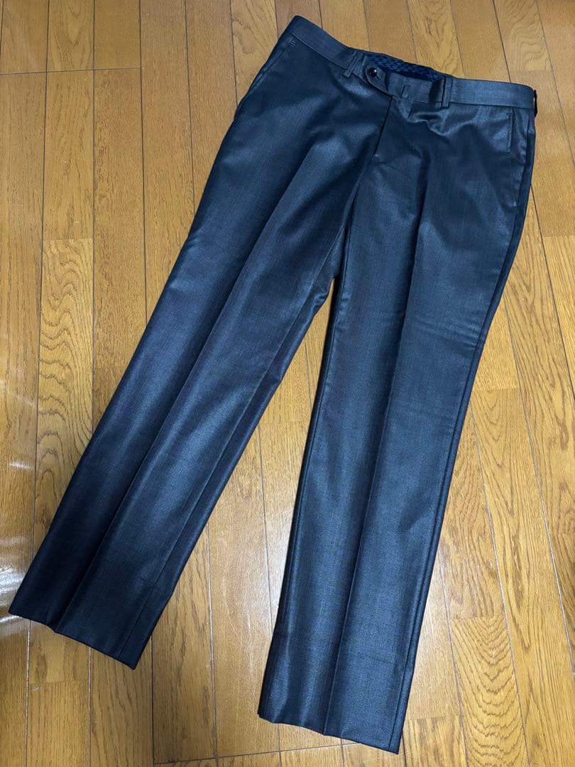 【美品】MODE RITORNO スリーピース スーツ グレー光沢 L 175