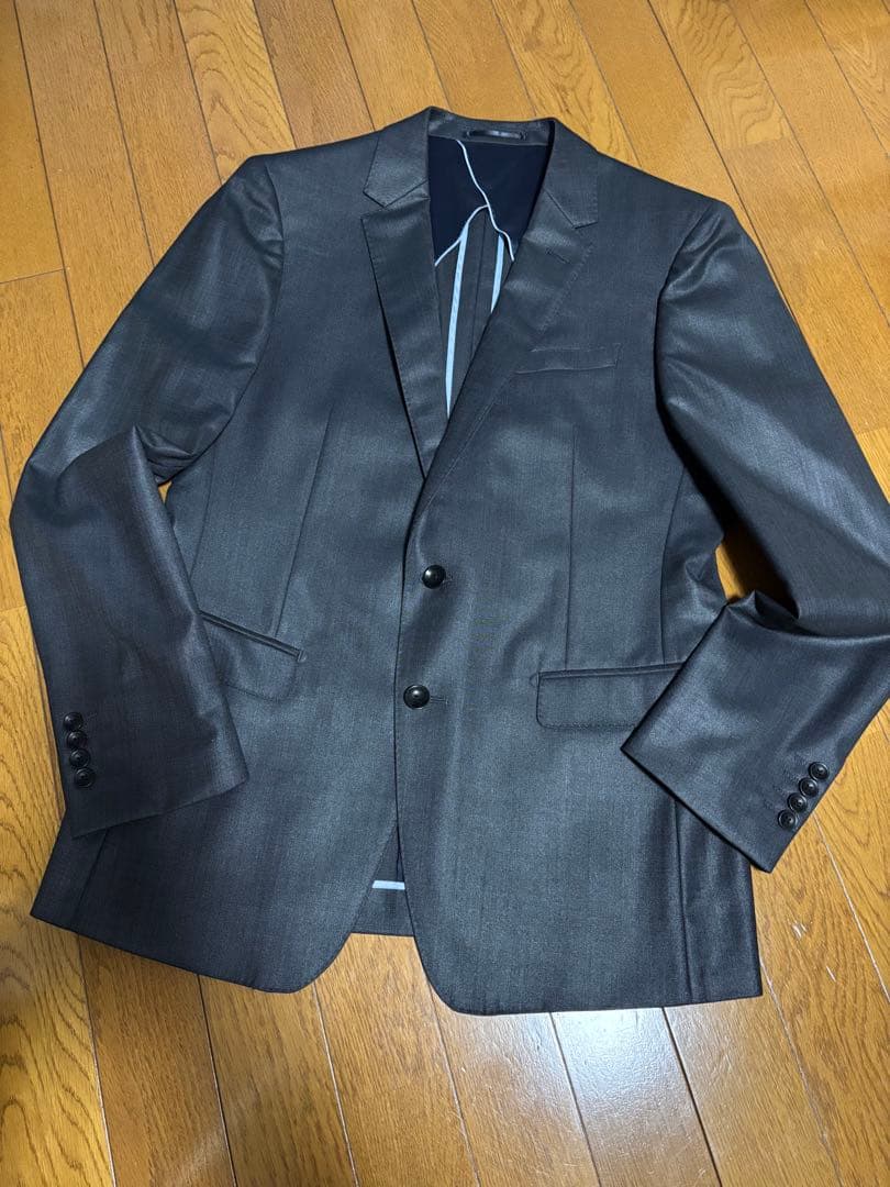【美品】MODE RITORNO スリーピース スーツ グレー光沢 L 175